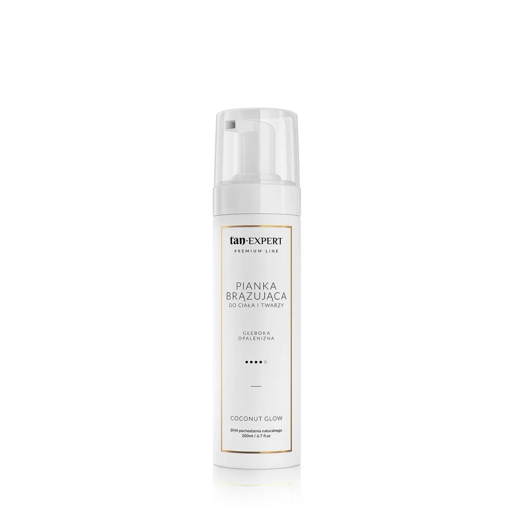 Автозагар пенка для лица и тела TanExpert Coconut Glow с кокосовым маслом, тёмный загар без разводов, 200 мл