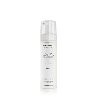 Автозагар пенка для лица и тела TanExpert Coconut Glow с кокосовым маслом, тёмный загар без разводов, 200 мл