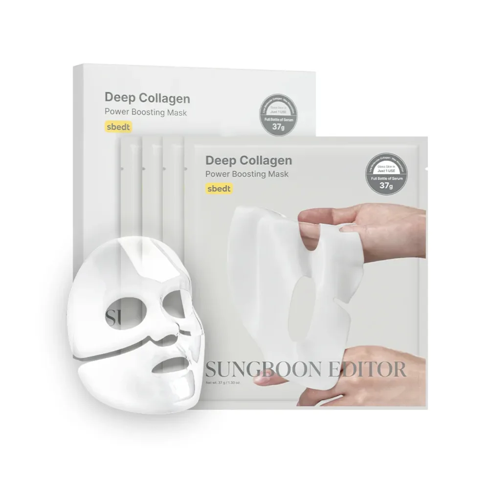 Маска для лица гидрогелевая Sungboon Editor Deep Collagen Power Boosting с пептидами и церамидами, набор 4 шт