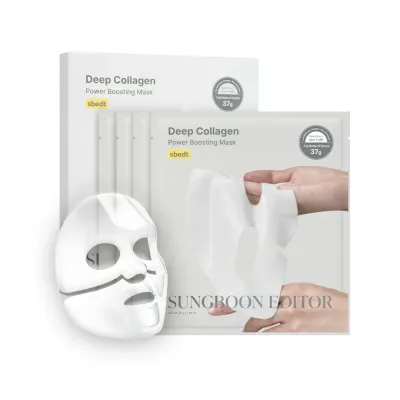Маска для лица гидрогелевая Sungboon Editor Deep Collagen Power Boosting с пептидами и церамидами, набор 4 шт