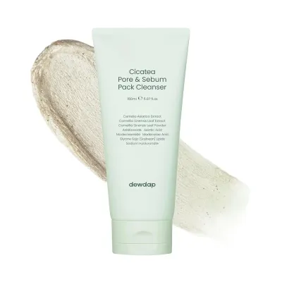 Гель для умывания Dewdap Cicatea Pore & Sebum Pack Cleanser глубокое очищение пор 2 в 1, 150 мл
