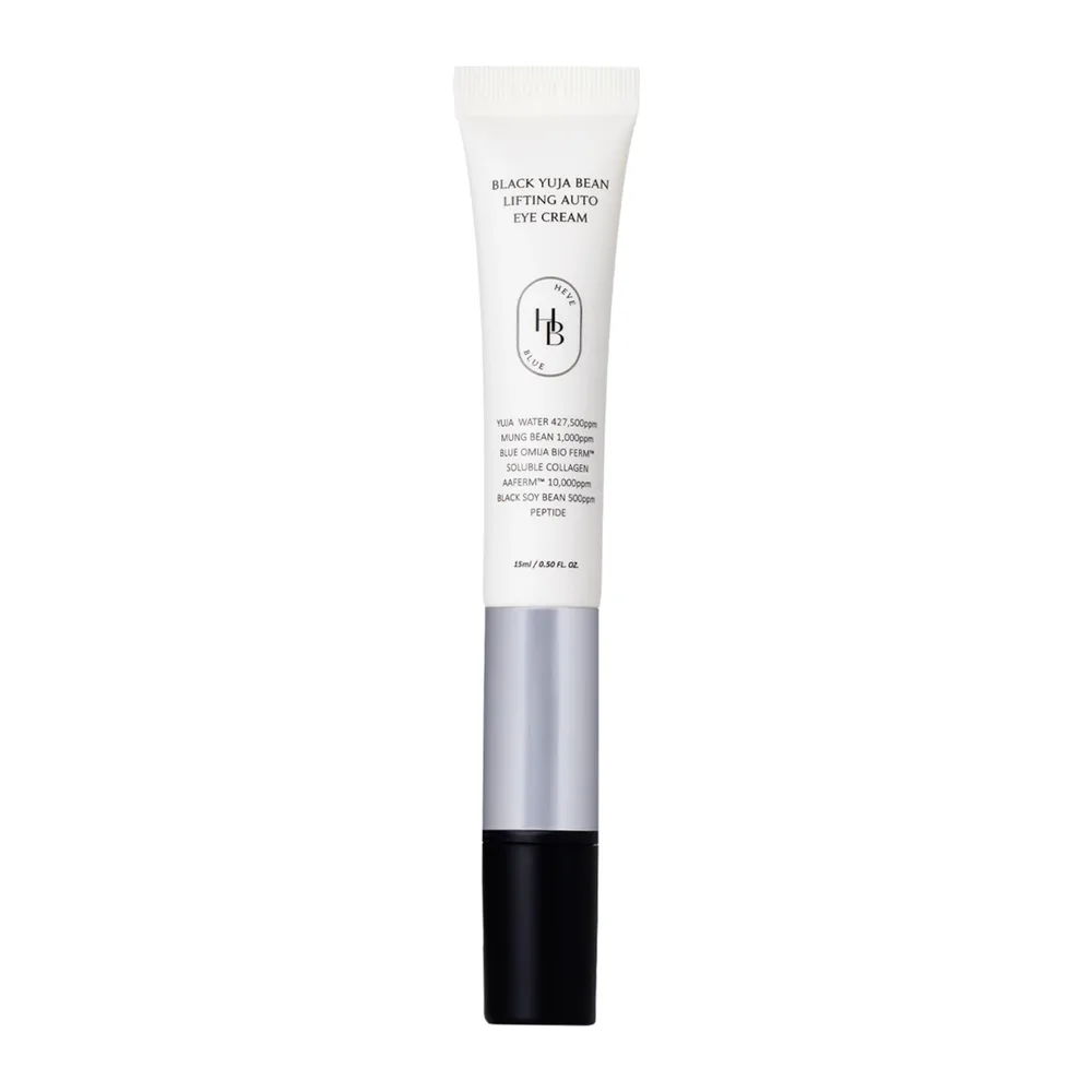 Крем для кожи вокруг глаз Heveblue Black Yuja Bean Lifting Auto Eye Cream с вибромассажным аппликатором, с ниацинамидом, 15 мл