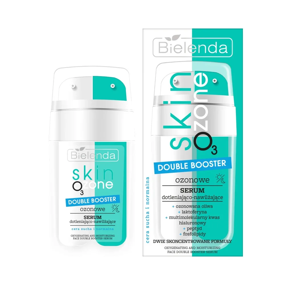 Сыворотка для лица Bielenda Skin O3 Zone Double Booster озоновая увлажняющая с церамидами, 2 x 7,5 мл