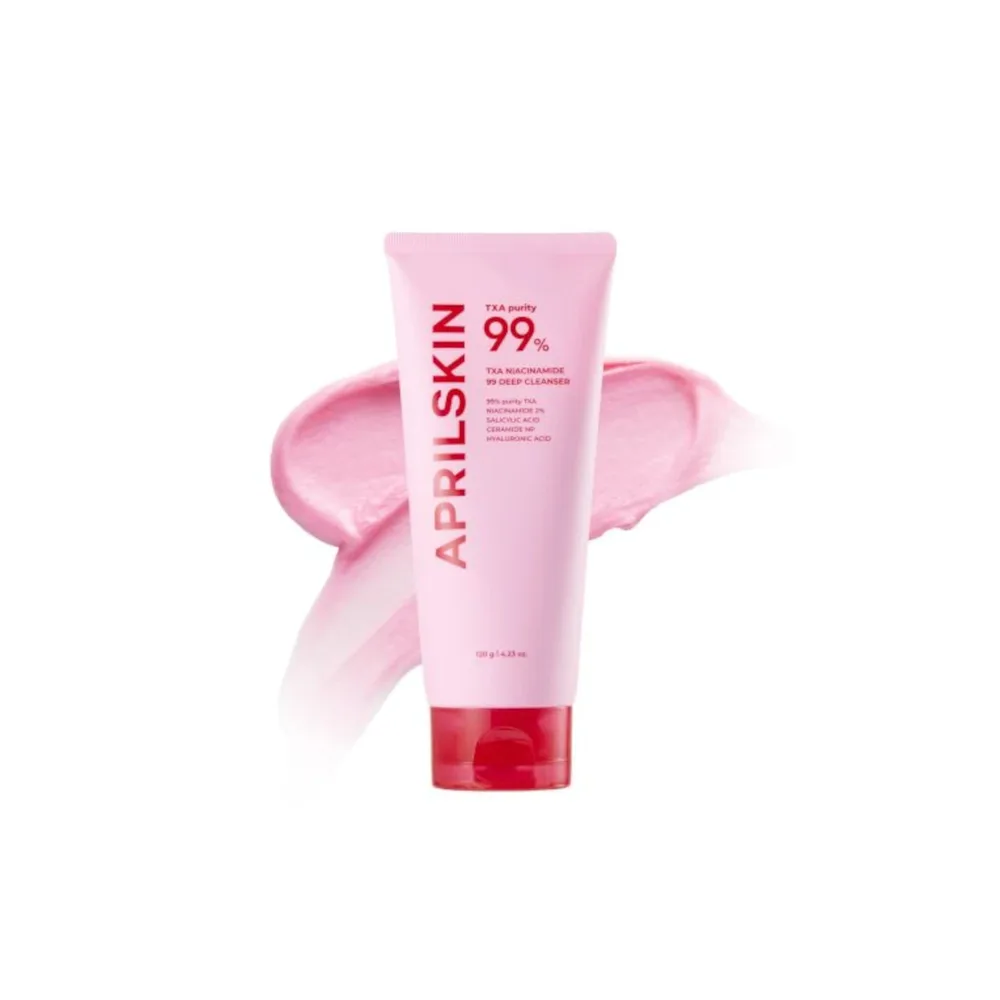 Крем для умывания APRILSKIN TXA Niacinamide 99 Deep Cleanser Pink Bubble Gum глубоко очищающий, с ниацинамидом, 120 г