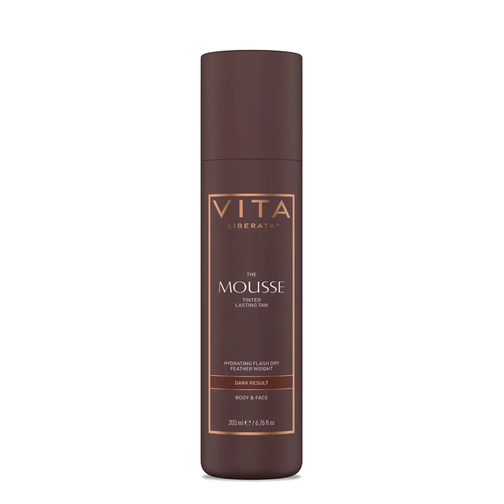 Мусс-автозагар для тела Vita Liberata Tanning Mousse Tinted Dark тонирующий, тёмный оттенок, без разводов, 200 мл