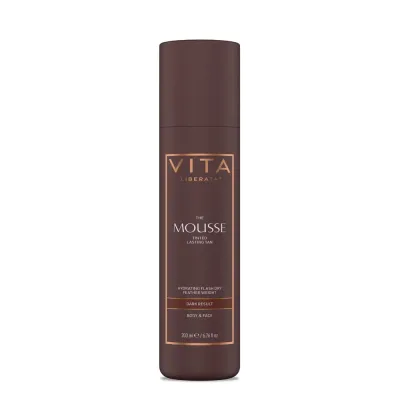 Мусс-автозагар для тела Vita Liberata Tanning Mousse Tinted Dark тонирующий, тёмный оттенок, без разводов, 200 мл
