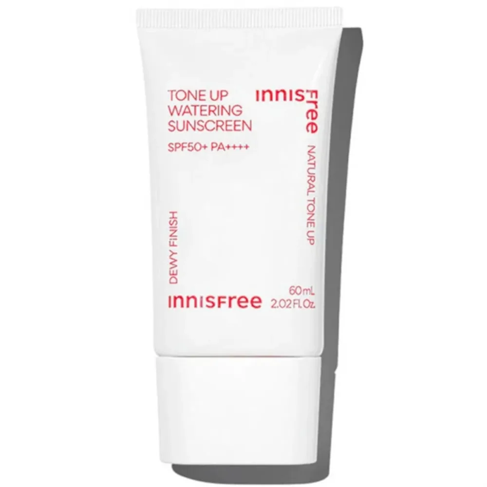 Средство солнцезащитное innisfree Tone Up Watering Sunscreen SPF50+ PA++++ крем для лица с эффектом тон-ап, база под макияж, 60 мл