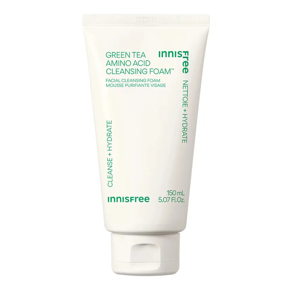 Средство для умывания innisfree Green Tea Amino Acid Cleansing Foam пенка с зелёным чаем и аминокислотами, 150 мл