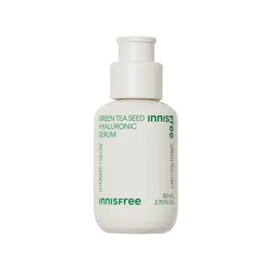 Сыворотка для лица innisfree Green Tea Seed Hyaluronic Serum увлажняющая с зелёным чаем и гиалуроновой кислотой, 80 мл