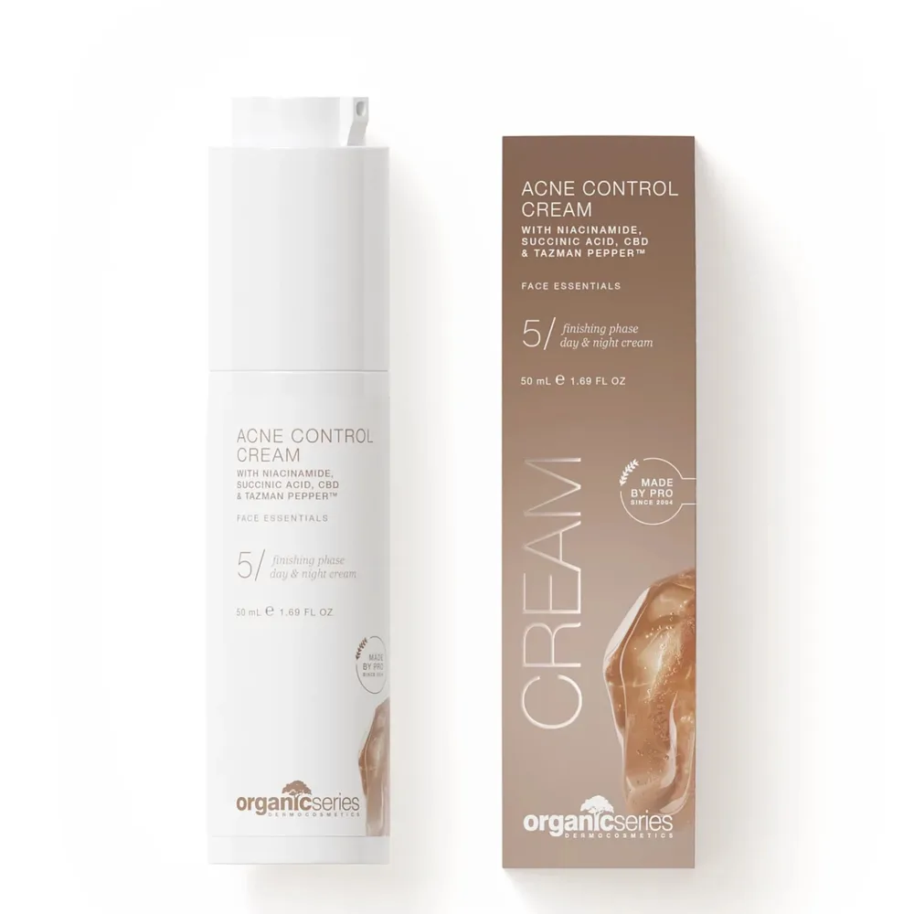 Крем для лица Organic Series Acne Control с янтарной кислотой, для проблемной кожи склонной к высыпаниям, 50 мл