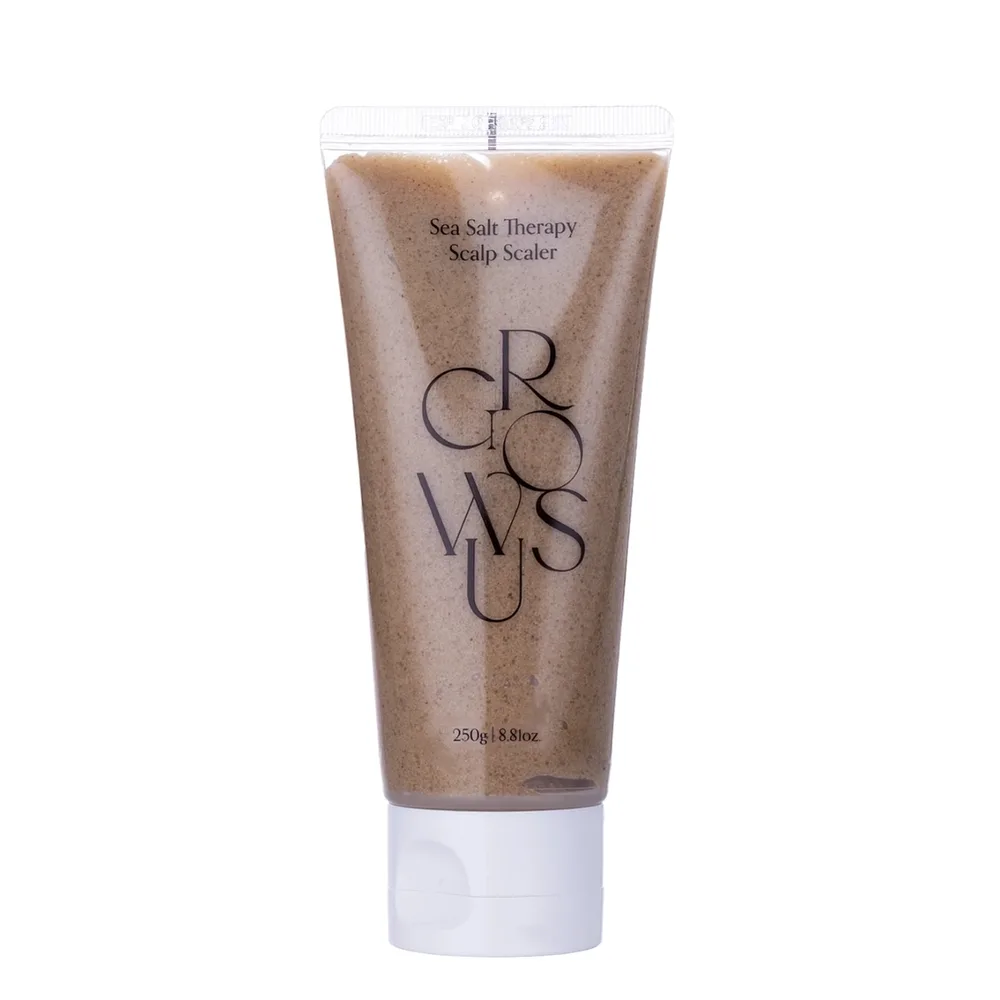 Пилинг для кожи головы Growus Sea Salt Therapy Scalp Scaler солевой, с ламинарией и ментолом, большая банка, 250 г