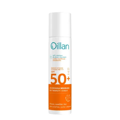 Средство солнцезащитное Oillan дымка-спрей для лица и тела SPF50, для сухой и атопичной кожи, 75 мл
