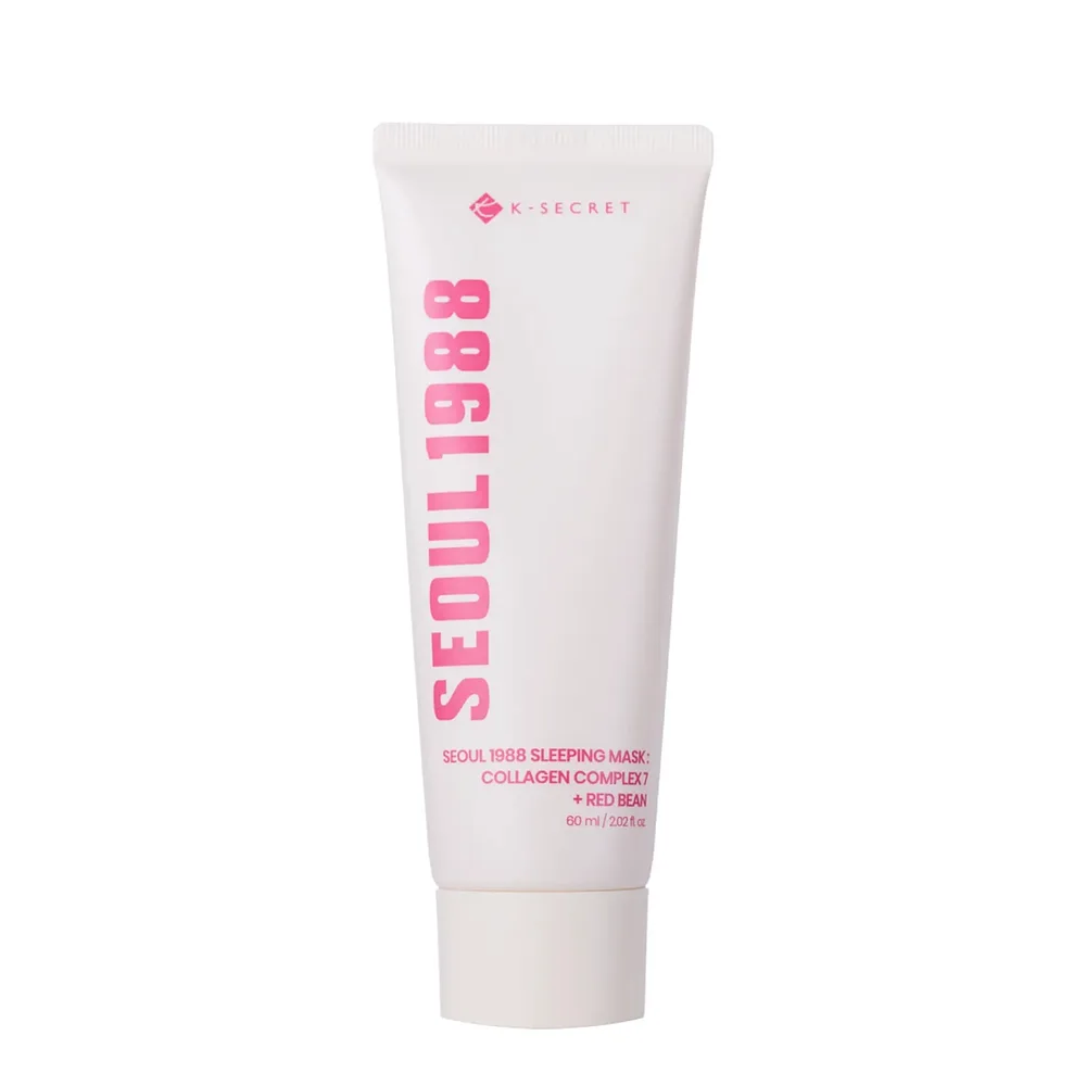 Маска косметическая K-Secret Seoul 1988 Collagen Complex 7 + Red Bean ночная восстанавливающая для лица, 60 мл