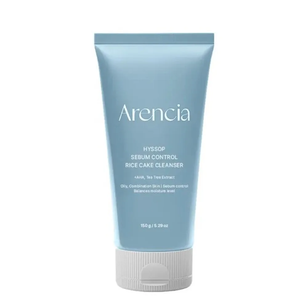 Средство для умывания Arencia Hyssop Sebum Control Rice Cake Cleanser паста с иссопом для жирной и комбинированной кожи, 150 мл