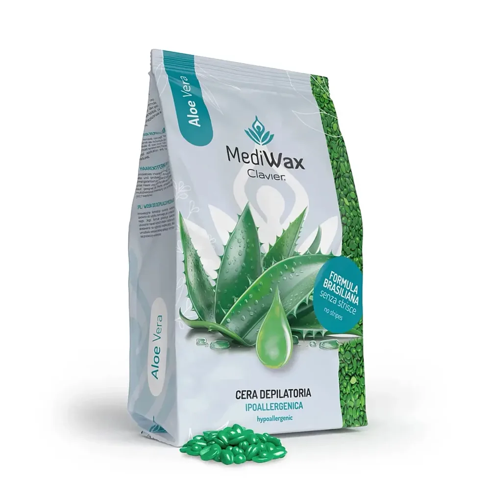 Воск для депиляции Clavier MediWax Aloe Vera в дропсах, для чувствительной кожи, 1 кг