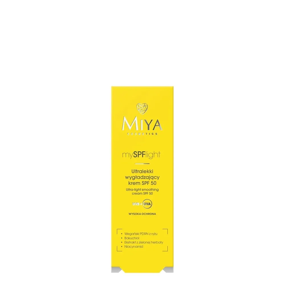 Средство солнцезащитное для лица Miya mySPFlight крем ультралёгкий SPF 50 разглаживающий, 50 мл