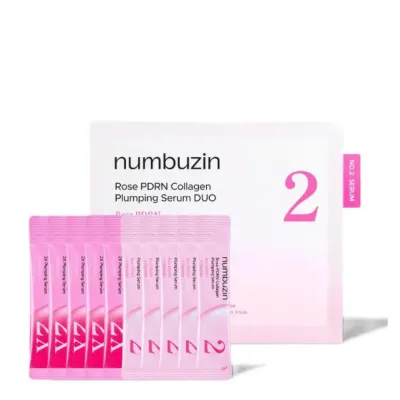 Набор сывороток для лица Numbuzin No.2 Rose PDRN Collagen Plumping Serum DUO Trial Kit с коллагеном и пептидами, 10 шт