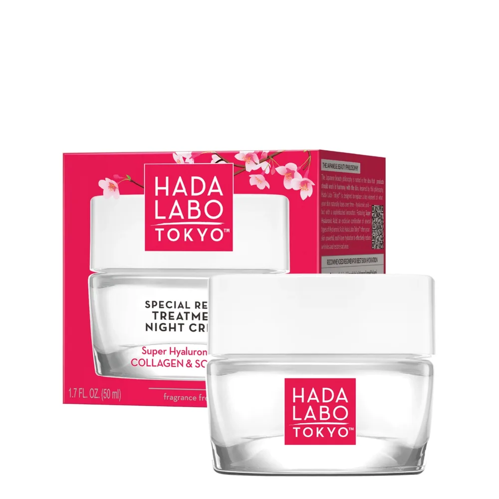 Крем для лица Hada Labo Tokyo Red ночной восстанавливающий, с коллагеном, для зрелой кожи, 50 мл