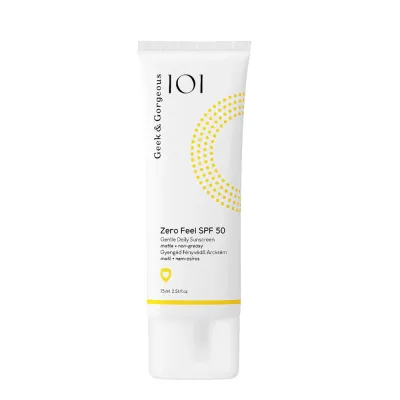 Крем солнцезащитный для лица Geek&Gorgeous Zero Feel SPF 50 невесомый, для ежедневного применения, 75 мл