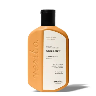 Шампунь для волос Resibo WASH&GLOW ультраувлажняющий с протеинами пшеницы, 250 мл
