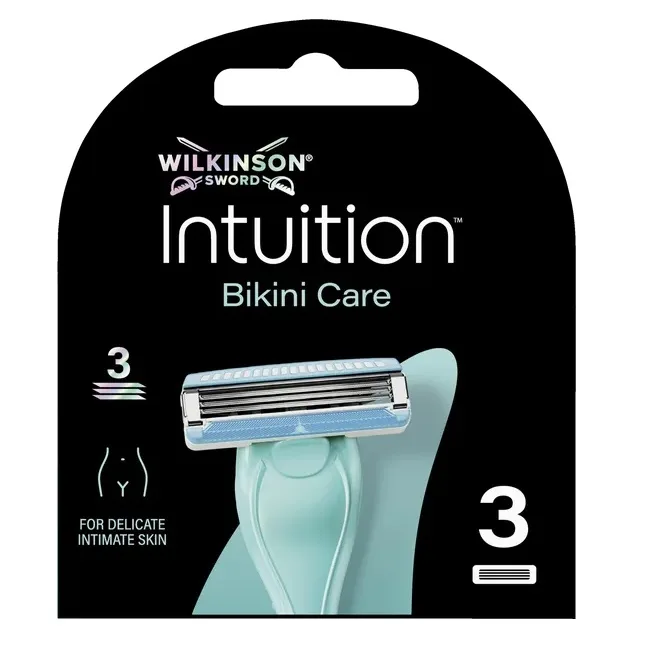 Сменные кассеты для бритвы Wilkinson Intuition Bikini Care 3 лезвия, увлажняющая полоска с алоэ, 3 шт