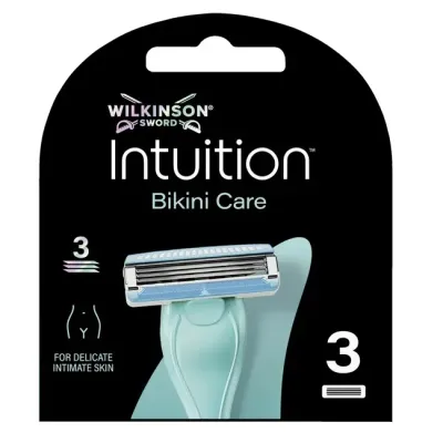 Сменные кассеты для бритвы Wilkinson Intuition Bikini Care 3 лезвия, увлажняющая полоска с алоэ, 3 шт
