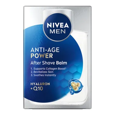 Бальзам после бритья NIVEA Men Anti-Age Power против морщин, гиалуроновая кислота и коэнзим Q10, 100 мл