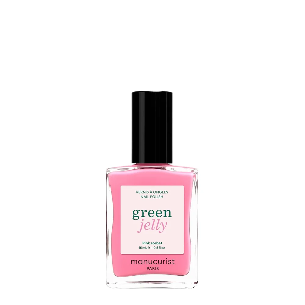 Лак для ногтей Manucurist Green Jelly Pink Sorbet розовый полупрозрачный, глянцевый финиш, 15 мл