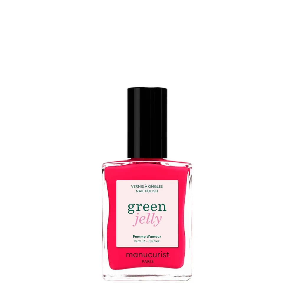 Лак для ногтей Manucurist Green Jelly Pomme D'Amour полупрозрачный красный, эффект jelly, 15 мл