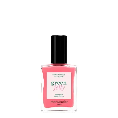 Лак для ногтей Manucurist Green Jelly Sugar Plum сливовый полупрозрачный, гелевый блеск, 15 мл