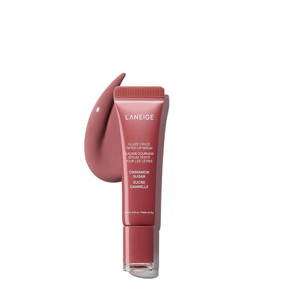 Серум для губ LANEIGE Glaze Craze Tinted Lip Serum Cinnamon Sugar оттеночный увлажняющий, стеклянное сияние, 12 г