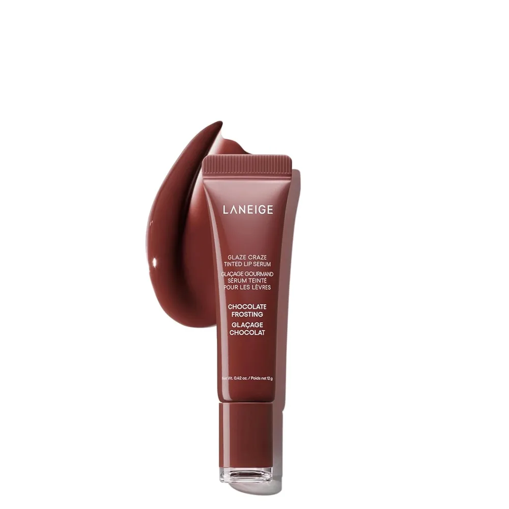 Серум для губ LANEIGE Glaze Craze Tinted Lip Serum Chocolate Frosting оттеночный увлажняющий, стеклянное сияние, 12 г
