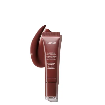 Серум для губ LANEIGE Glaze Craze Tinted Lip Serum Chocolate Frosting оттеночный увлажняющий, стеклянное сияние, 12 г