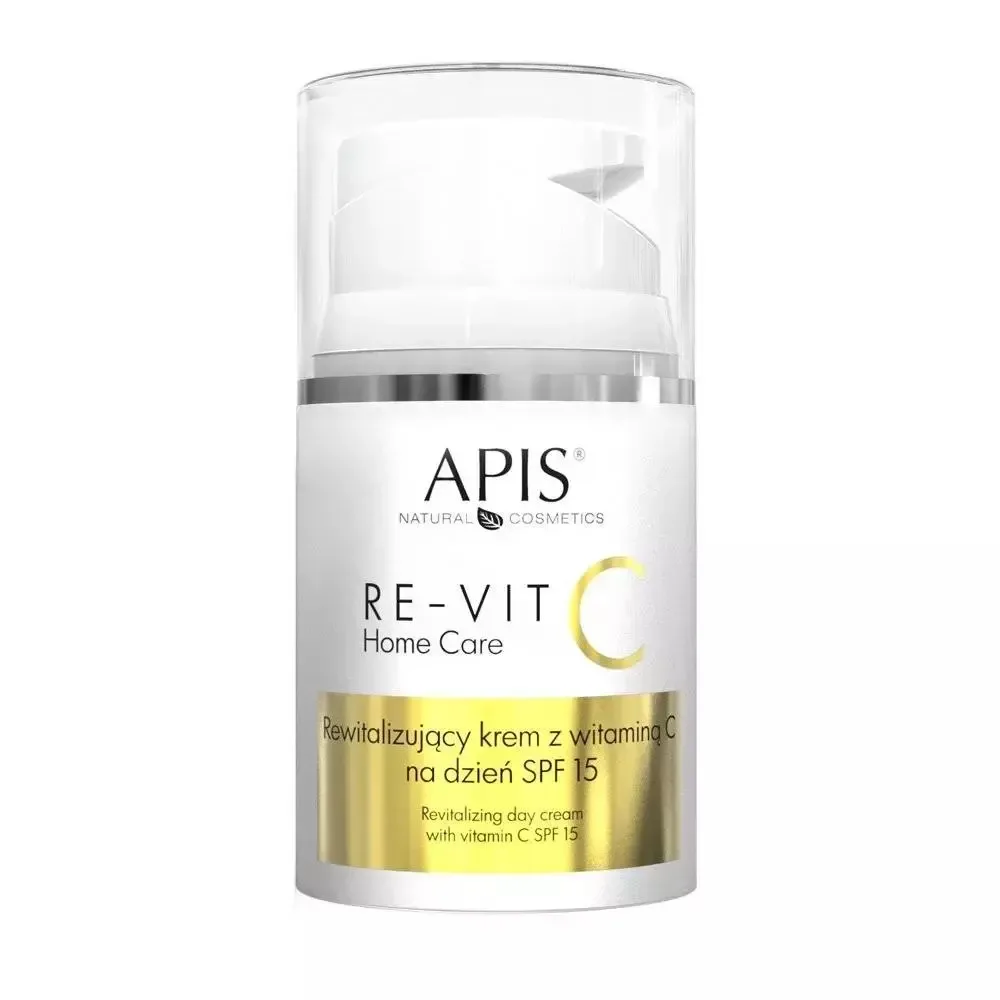 Крем для лица Apis RE-VIT C дневной ревитализирующий с витамином С и SPF 15, от пигментации, 50 мл