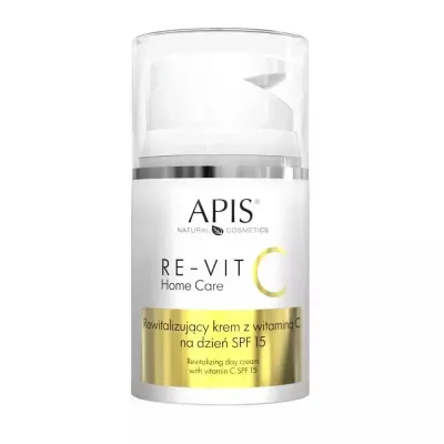Крем для лица Apis RE-VIT C дневной ревитализирующий с витамином С и SPF 15, от пигментации, 50 мл