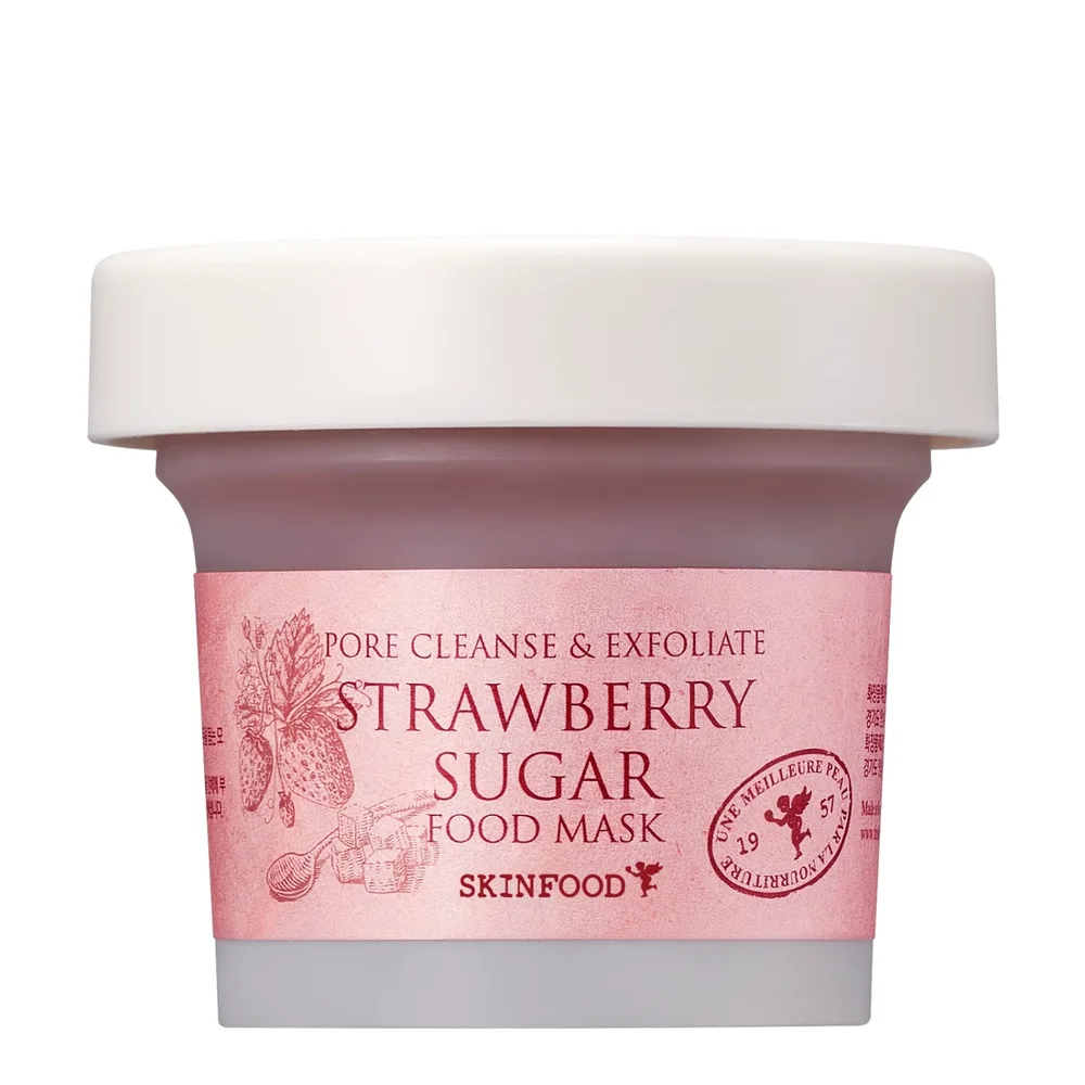Маска-скраб для лица SKINFOOD Strawberry Sugar Food отшелушивающая, с тростниковым сахаром и клубникой, 120 г