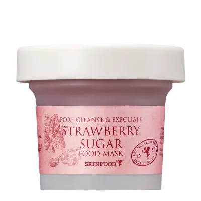 Маска-скраб для лица SKINFOOD Strawberry Sugar Food отшелушивающая, с тростниковым сахаром и клубникой, 120 г