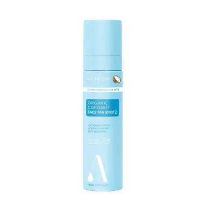 Автозагар для лица Azure Tan Organic Coconut Face Tan Spritz спрей постепенного действия, с кокосовой водой, 100 мл