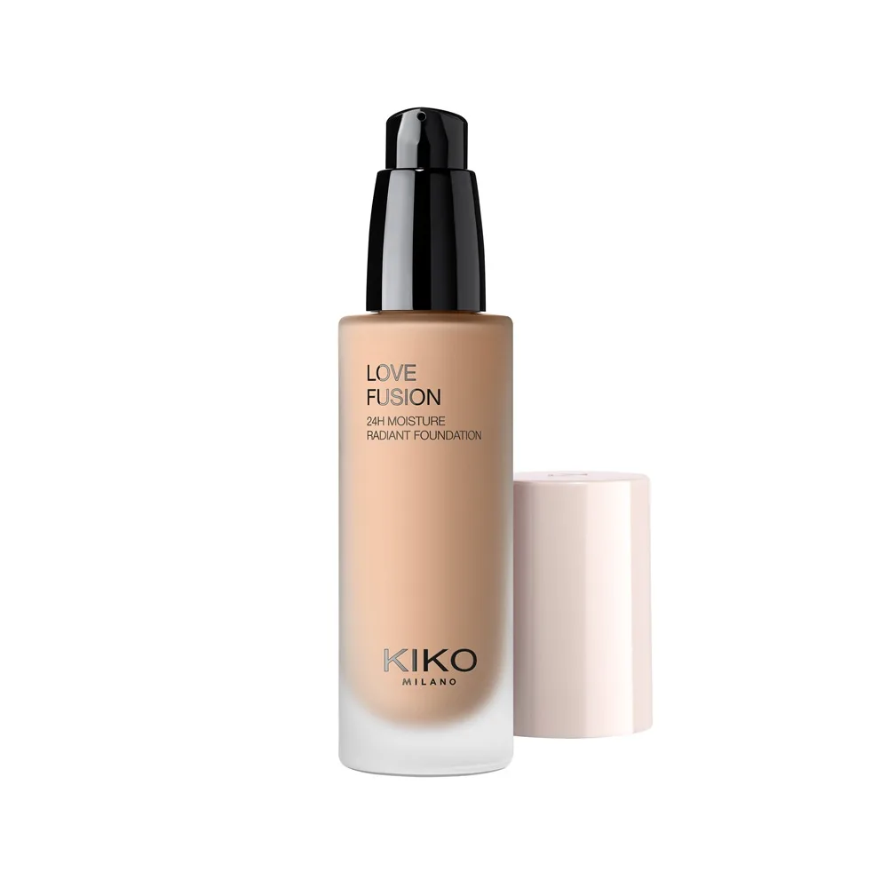 Тональный крем KIKO Milano Love Fusion 24H Moisture Radiant Foundation увлажняющий, нейтрально-розовый подтон, 5.5NR Neutral Rose, 30 мл