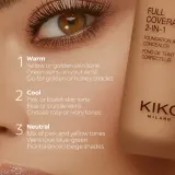 Тональный крем и консилер 2 в 1 KIKO Milano Full Coverage плотное покрытие, матово-сатиновый финиш, оттенок NG100 Neutral Gold 100, 25 мл — фото 4