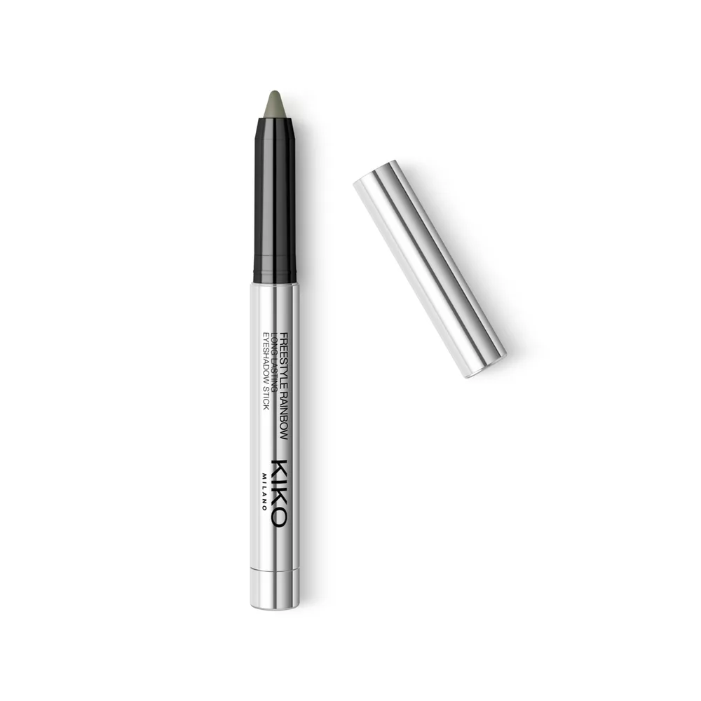 Тени для век в стике KIKO Milano Freestyle Eyeshadow Stick кремовые стойкие, со встроенной точилкой, 10 Dark Green, 1.5 г
