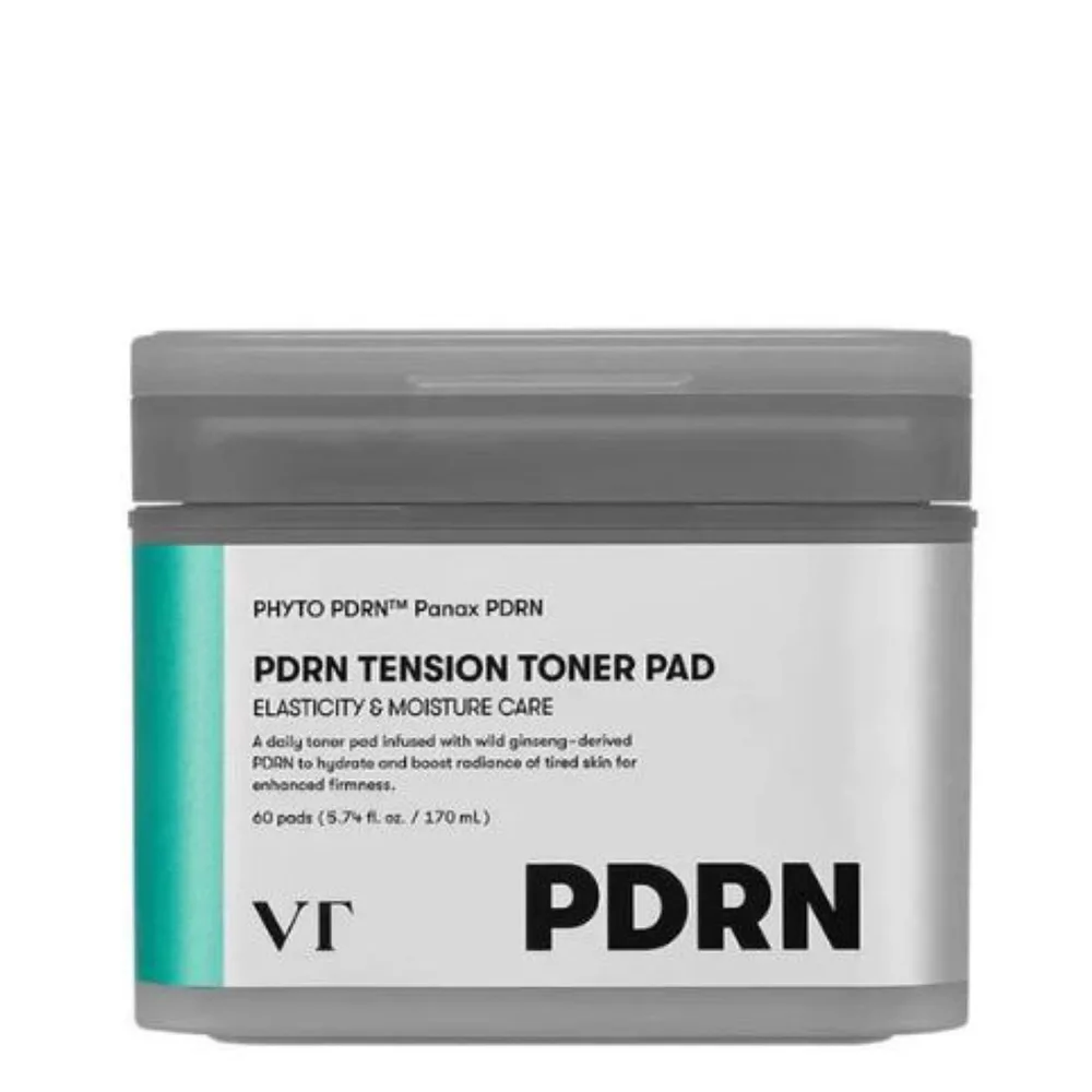 Пэды для лица VT Cosmetics PDRN Tension Toner Pad тонизирующие увлажняющие, для плотности кожи, 60 шт