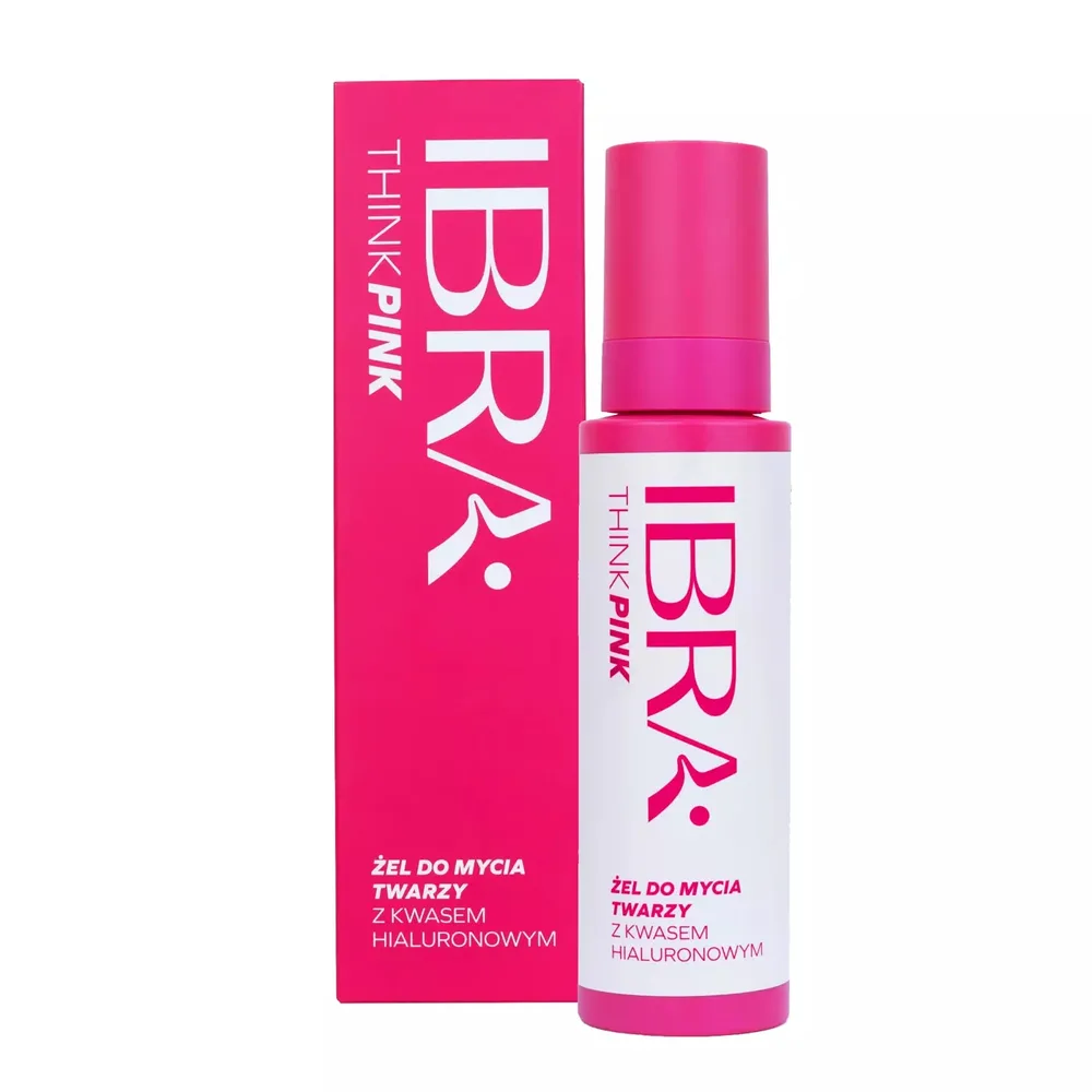 Гель для умывания Ibra Think Pink с гиалуроновой кислотой, мягкое очищение лица, 150 мл