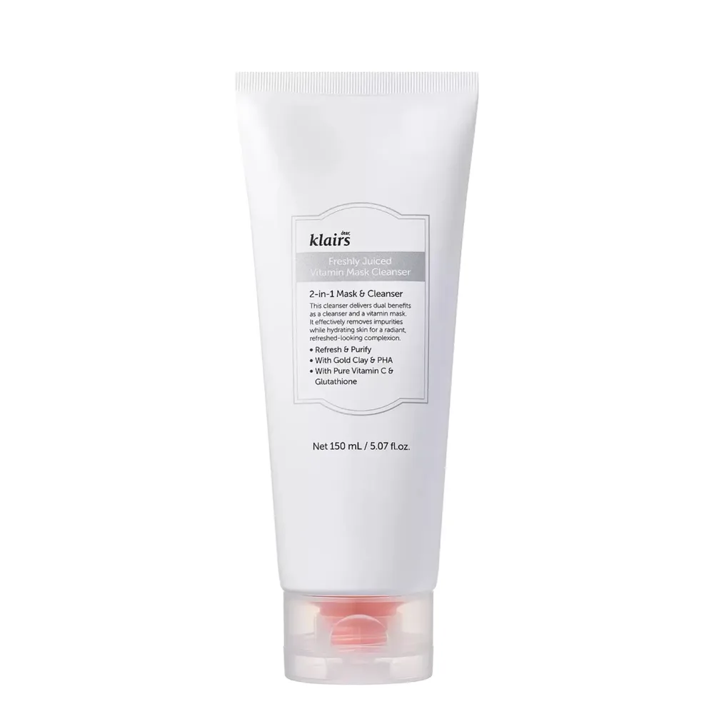 Маска для лица Dear Klairs Freshly Juiced Vitamin Mask Cleanser очищающая витаминная 2 в 1, с глиной, 150 мл