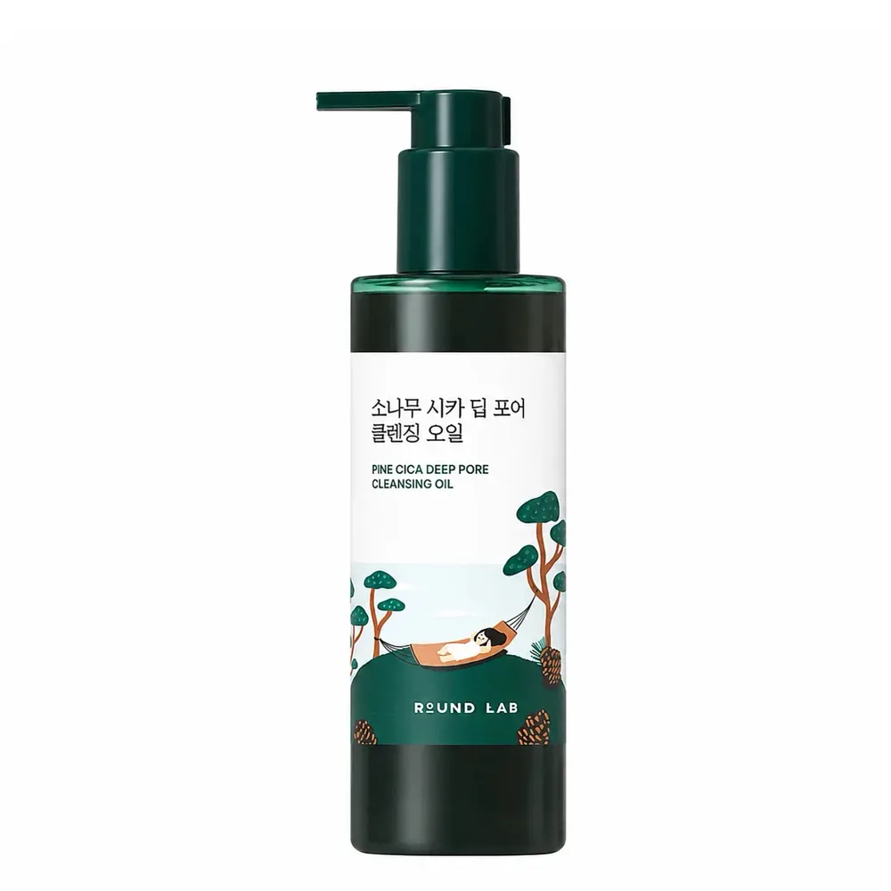 Гидрофильное масло ROUND LAB Pine Cica Deep Pore Cleansing Oil для снятия макияжа, очищение пор, 200 мл
