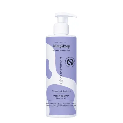 Бальзам для тела Back to comfort MilkyWhey увлажняющий питательный с молочной сывороткой и постбиотиками, 400 мл