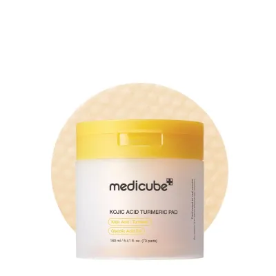 Пэды для лица Medicube Kojic Acid Turmeric Pad осветляющие с койевой кислотой и куркумой, против пигментных пятен, 70 шт