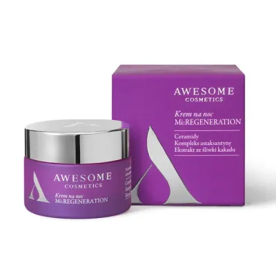 Крем для лица Awesome Cosmetics Microbiom Regeneration ночной восстанавливающий, с церамидами, 50 мл