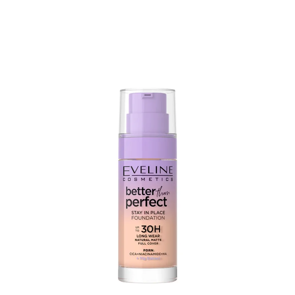 Тональный крем для лица Eveline Cosmetics Better Than Perfect Stay In Place стойкий, фиксирующаяся формула, оттенок 01, 30 мл