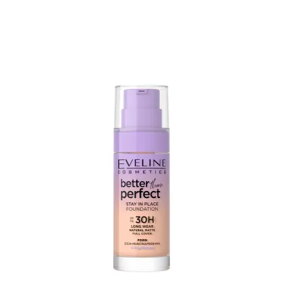 Тональный крем для лица Eveline Cosmetics Better Than Perfect Stay In Place стойкий, фиксирующаяся формула, оттенок 01, 30 мл